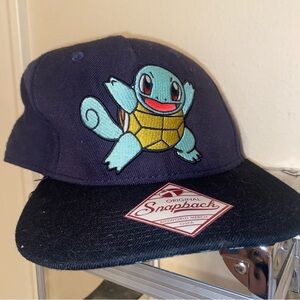 Bioworld Squirtle NavySnapback Hat with Turtle Design